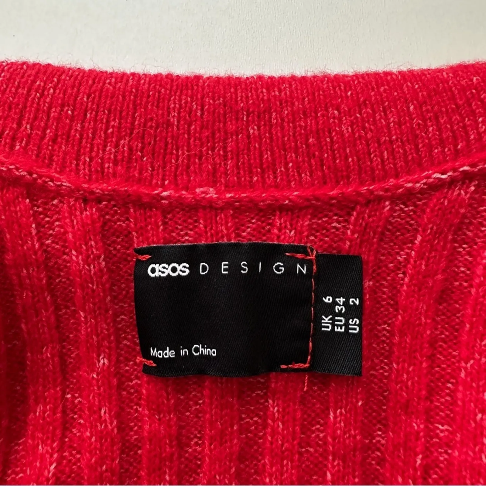 ASOS Design Collared Red Cardigan - Image 4