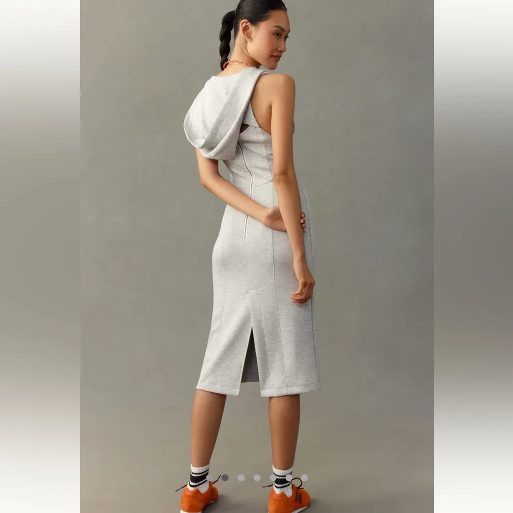 Anthropologie Daily Practice Polo Tank Midi Dress Gray Size M - Image 2