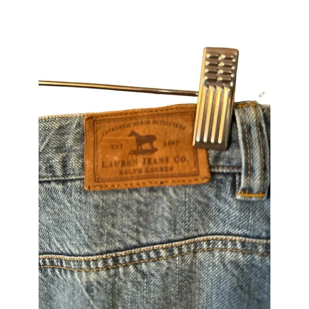 Lauren Jeans Co, Ralph Lauren 10 100% cotton Classic denim skirt preppy Blue - Image 3