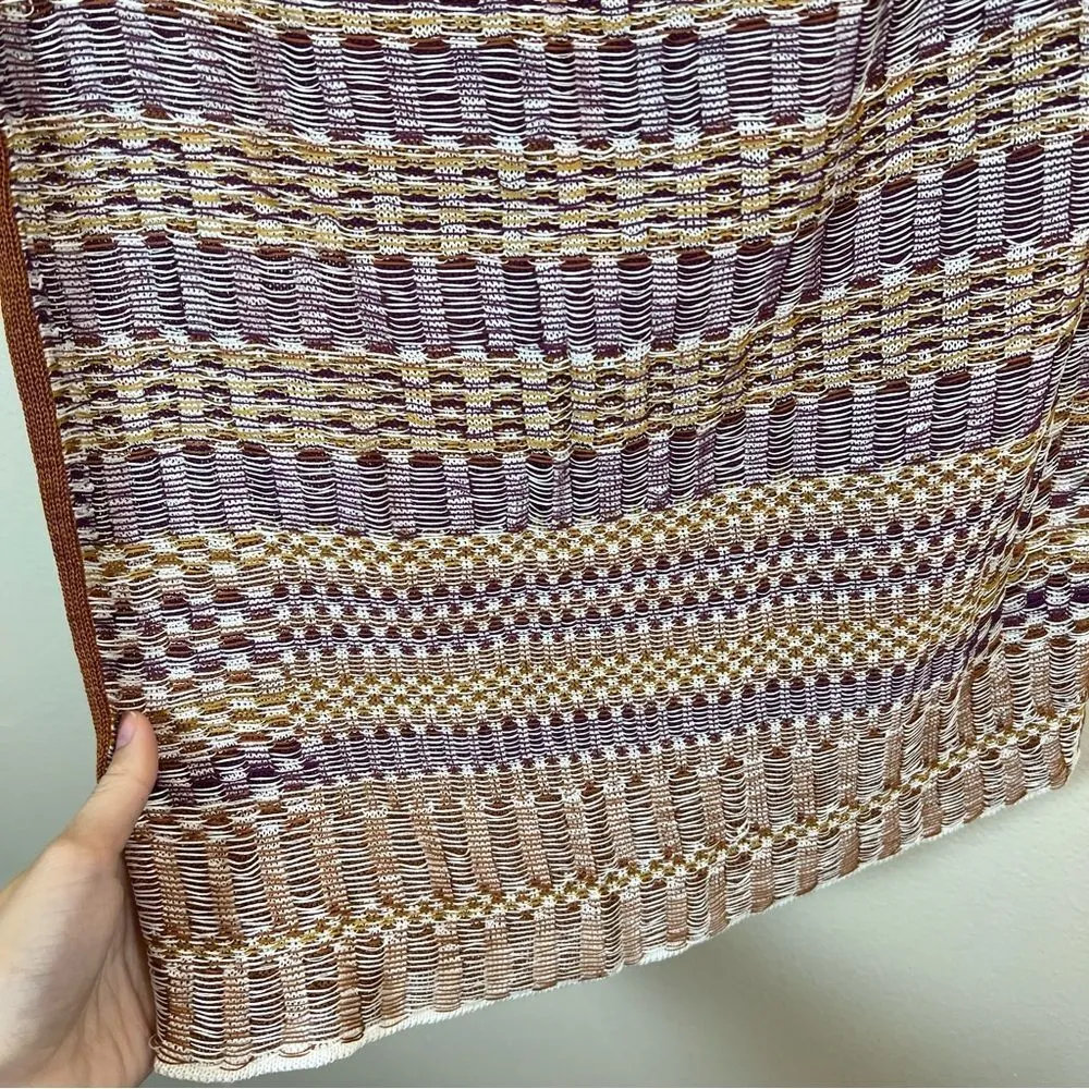 ✨ Base Mark Women’s Brown Purple Knit Tank Top Small Japan Brown - Image 5