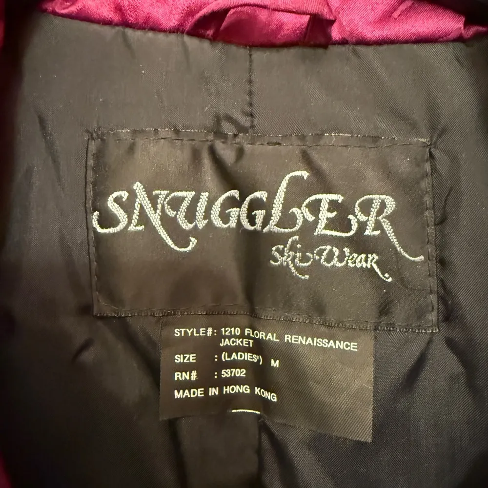 Snuggler Women Vintage Floral Renaissance Style Ski/Snowboard Jacket Pink Size M - Image 5