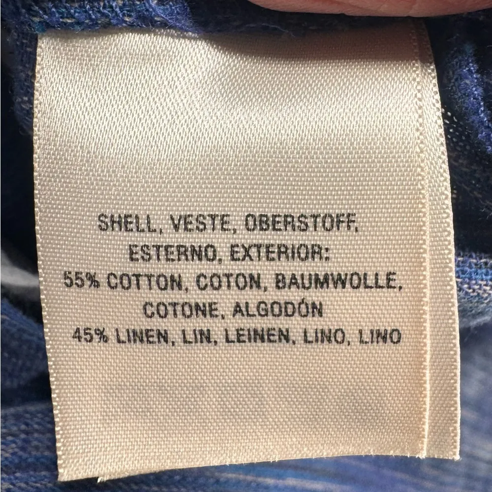 Anthropologie Cartonnier Blue Winona Embroidered Line /Cotton Blazer- Size 2 - Image 6