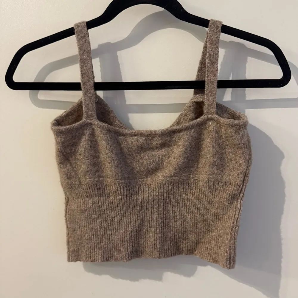 ZARA LIGHT BROWN KNIT CORSET STYLE TOP - Image 4