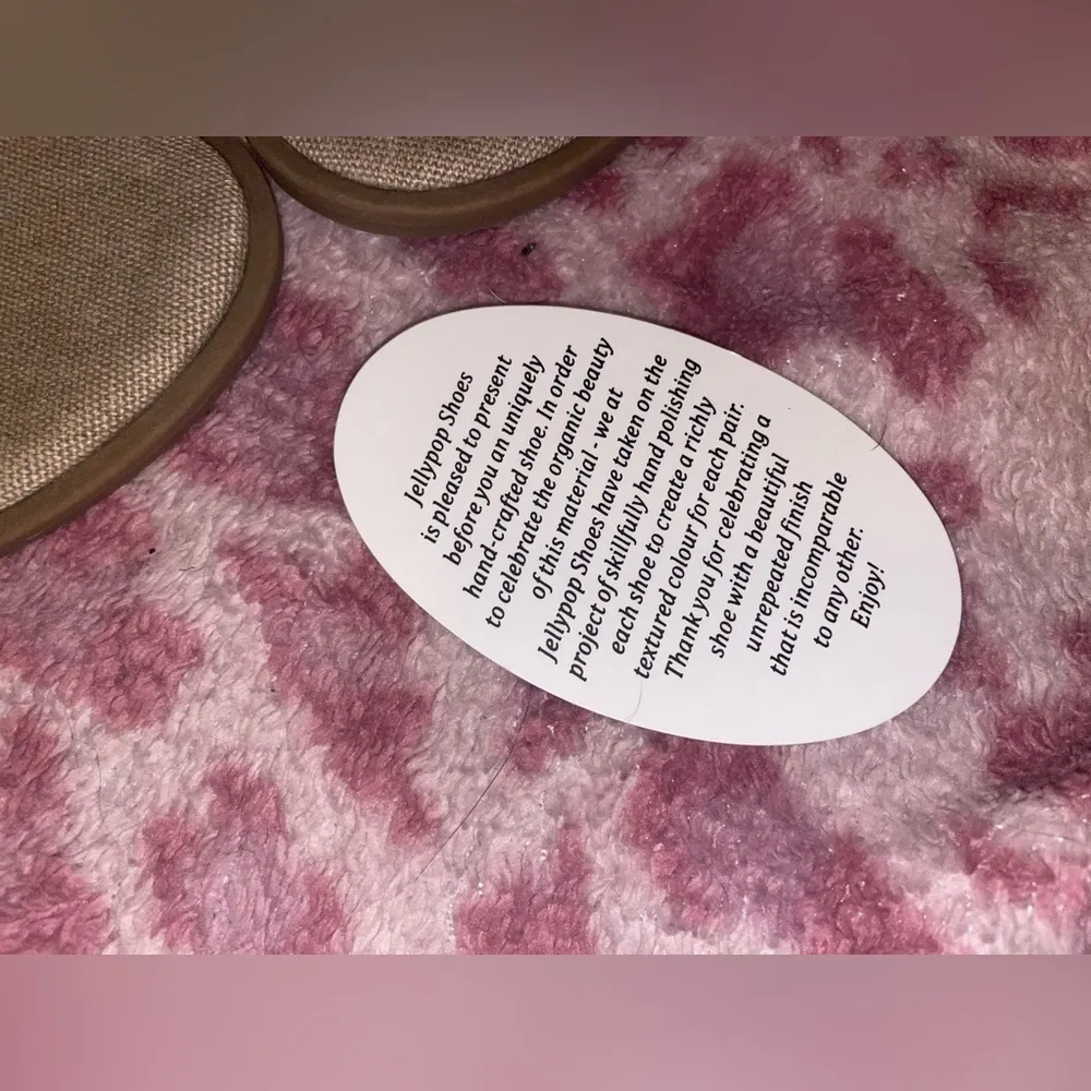 Jelly Pop Open Toe Block Heel Sandal leather canvas shannen NEW - Image 14