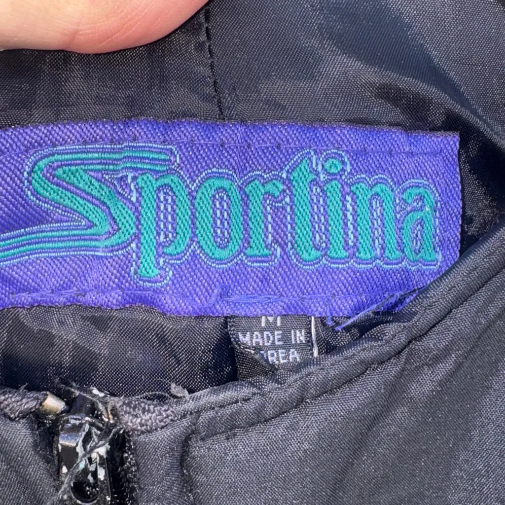 Vintage Sportina Black Ski Bib Snowsuit Overalls Women's M Size M - Image 2