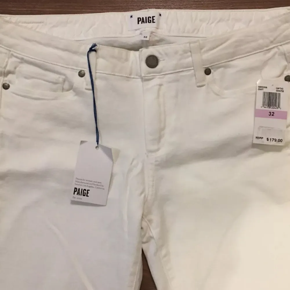 NWT  Denim Skyline Ankle Peg Leg Skinny Jeans Size 32 White - Image 3