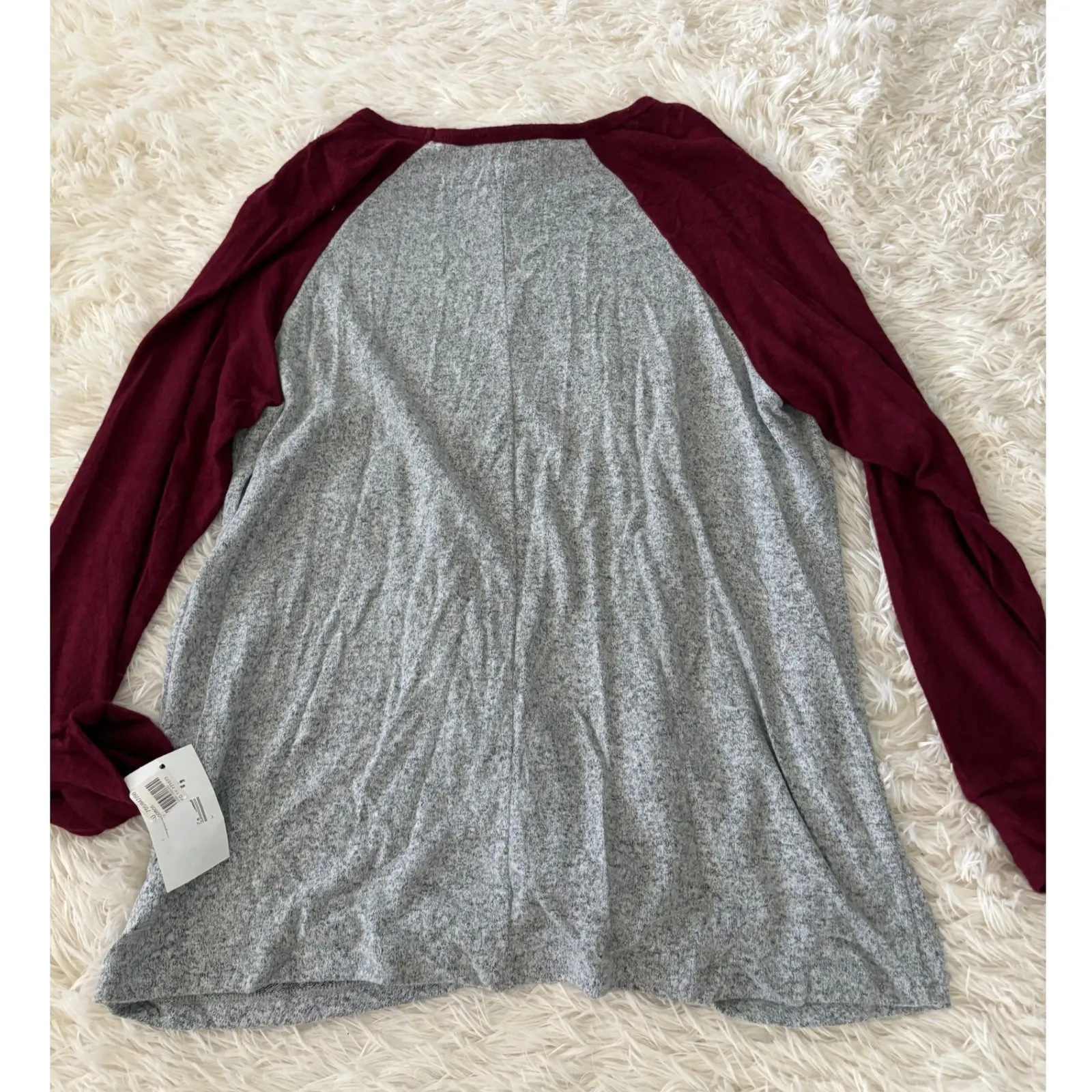 Moa Moa Woman 1X Christmas Reindeer Sequin Red Nose Raglan Long Sleeve Top NWT‎ - Image 6