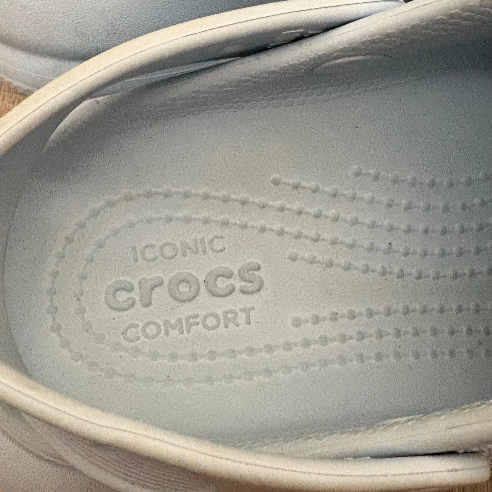 Crocs Classic Crush Clogs‎ Chunky Platform Baby Blue Calcite Womens Size 10 - Image 7