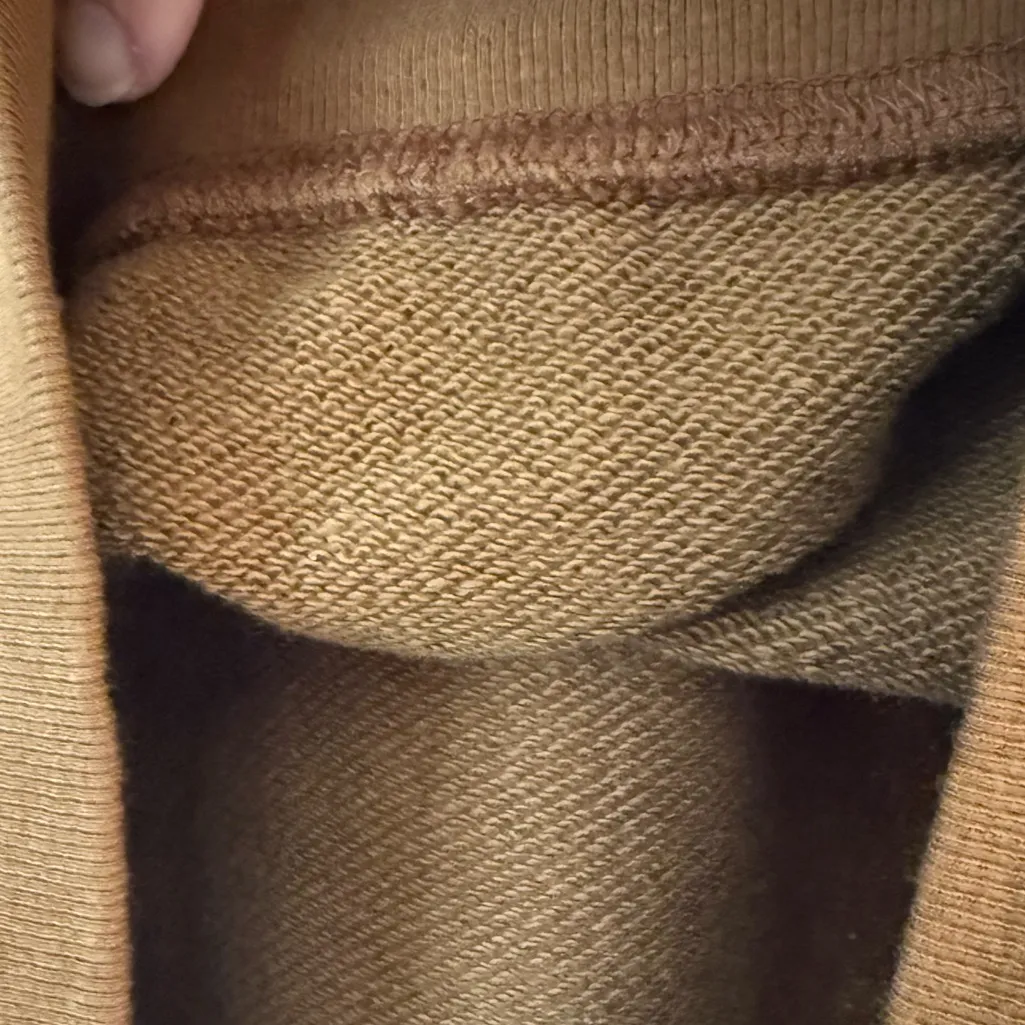 Embroidered Hoodie, Spiritual Gangster Brown XS Small Love Script Harper NWT - Image 7