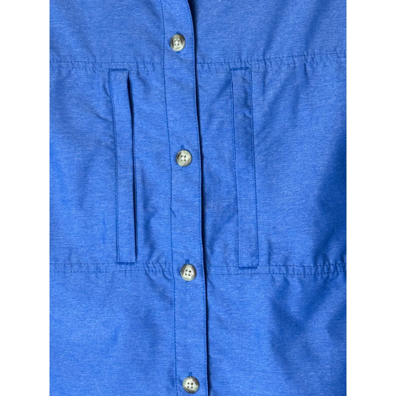 ExOfficio Shirt Women Small Blue‎ Long Sleeve Button Down Performance Gorpcore Blue - Image 6