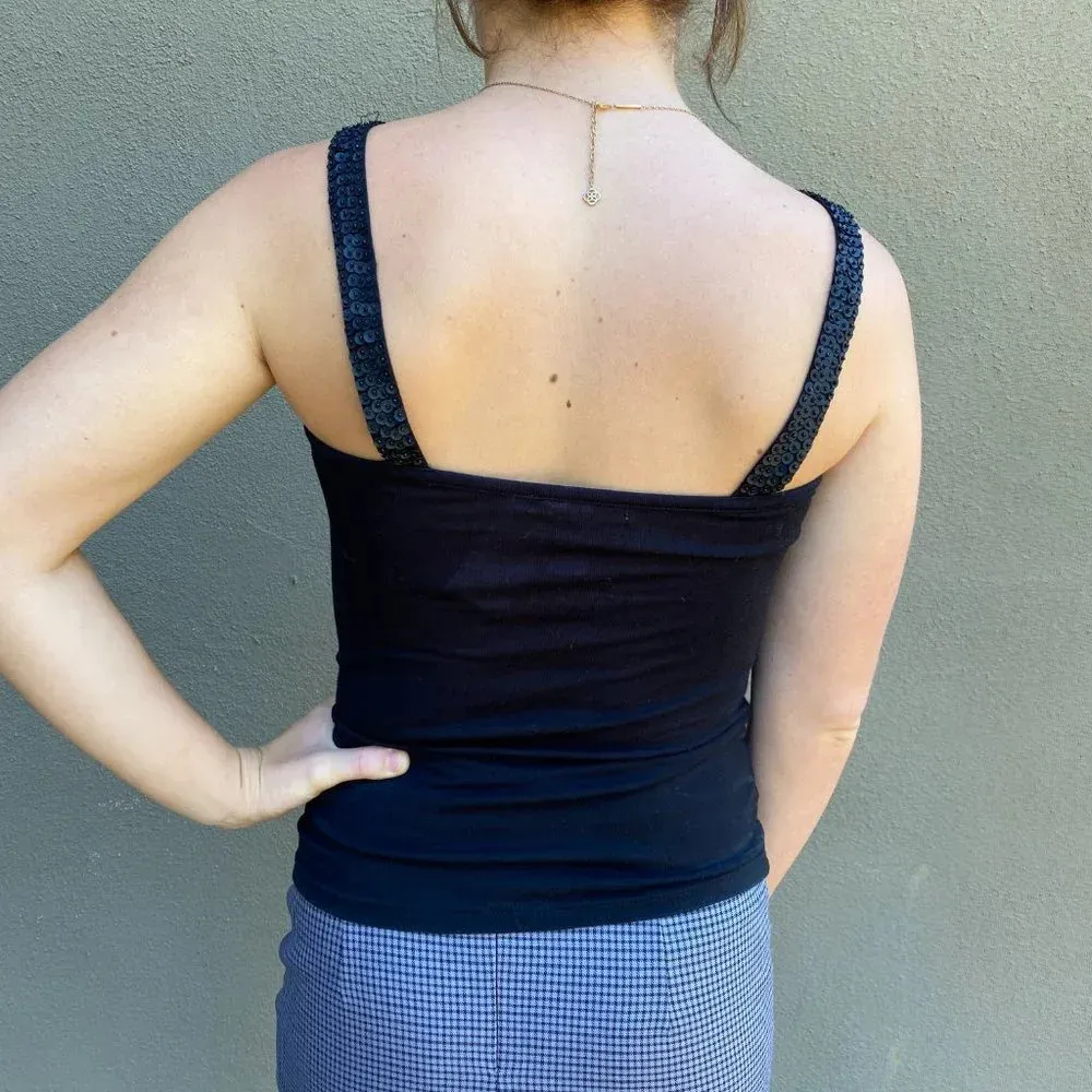 NWT Design History Sequined Knit Stretch Halter - size M - Image 3