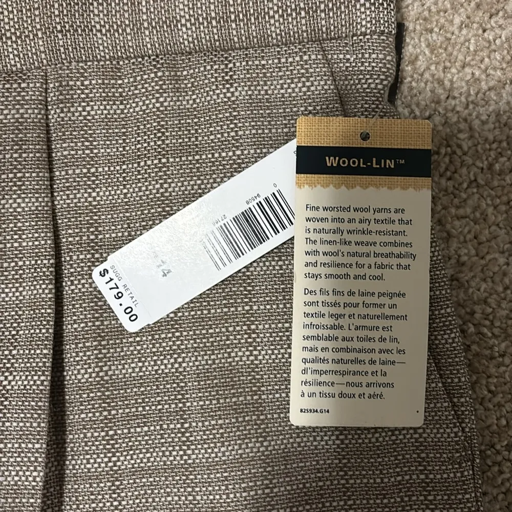 Pendleton NWT  light brown twill wool dress pants sz 14 - Image 6