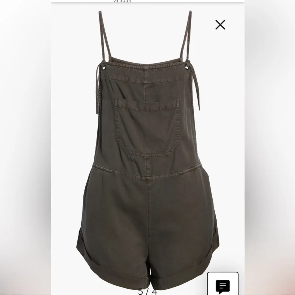 Billabong “Wild Pursuit” wild honey yellow overalls shortalls romper shorts - Image 3