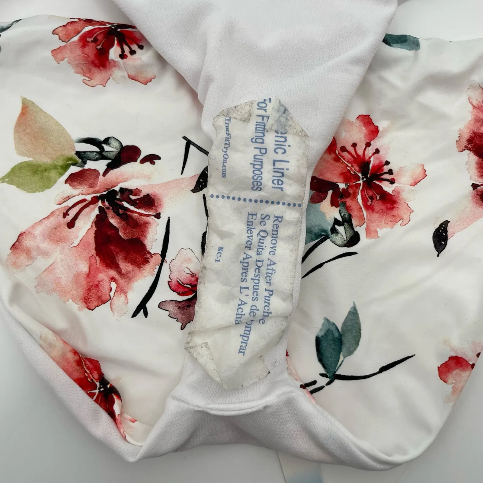 NEW Lucky Brand Pink White Floral Bikini Set Cordevalle 2 Piece Swimsuit Size S - Image 6