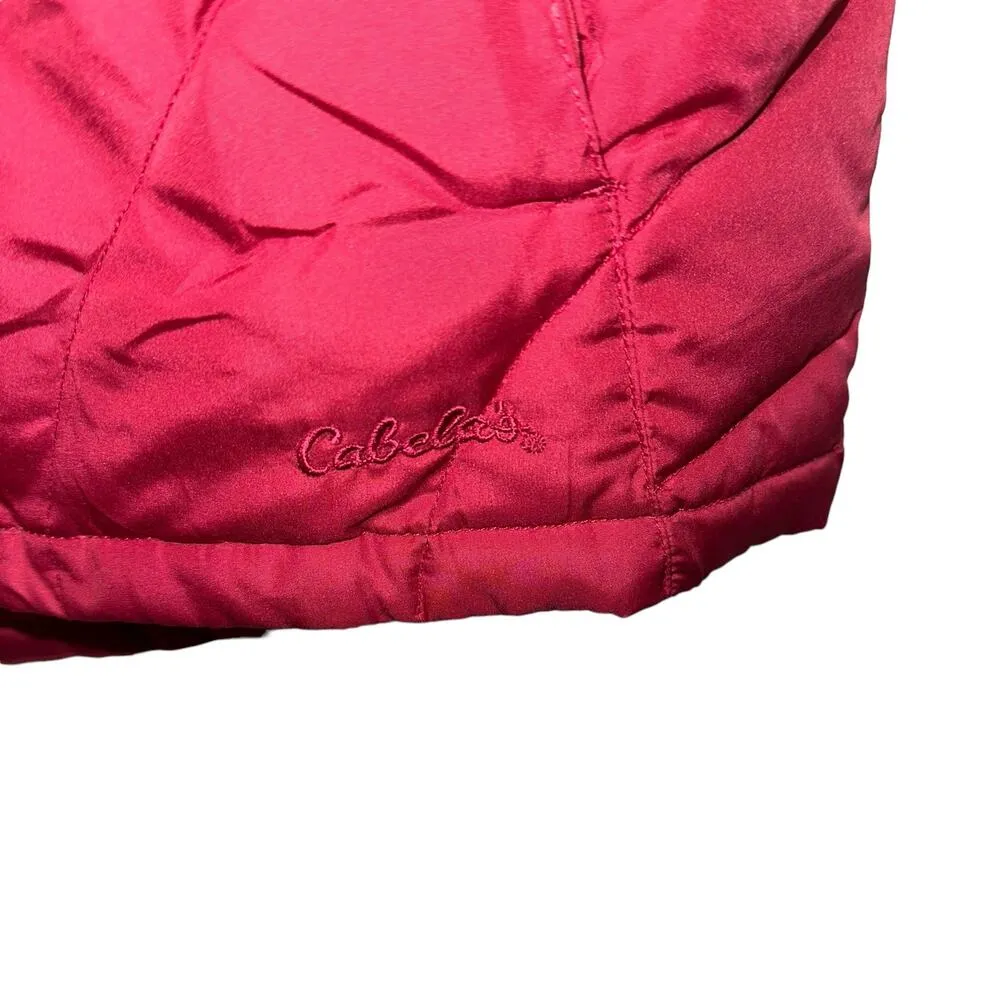 Cabela’s Goose Down Dark Pink Full Zip Vest - Image 3