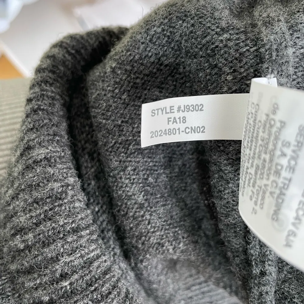 Madewell Charcoal Gray Boatneck Button Shoulder Merino Wool Mini Dress Small - Image 13