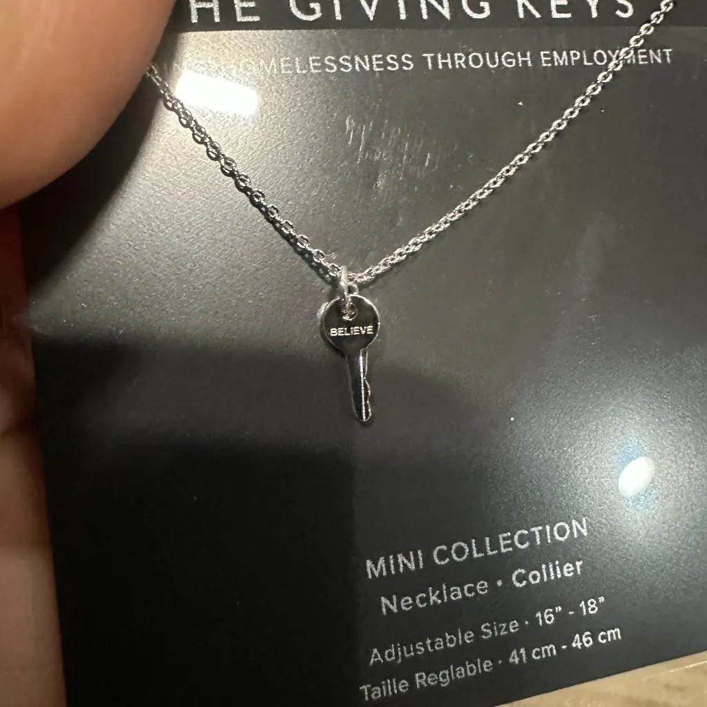 EUC The Giving Keys Mini Collection Key Necklace "Believe" - Image 5