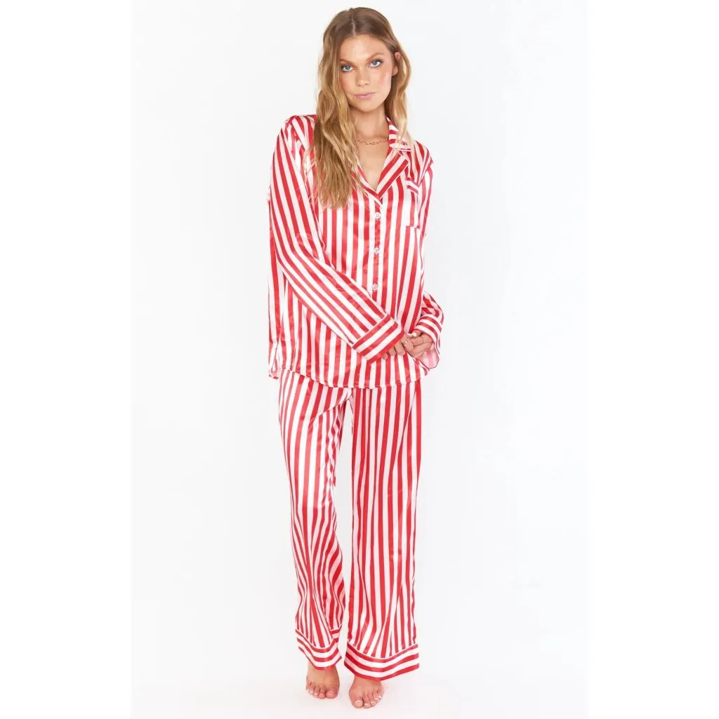 Show Me Your Mumu Classic PJ Set in Peppermint Stripe XLarge New Womens Pajamas - Image 12
