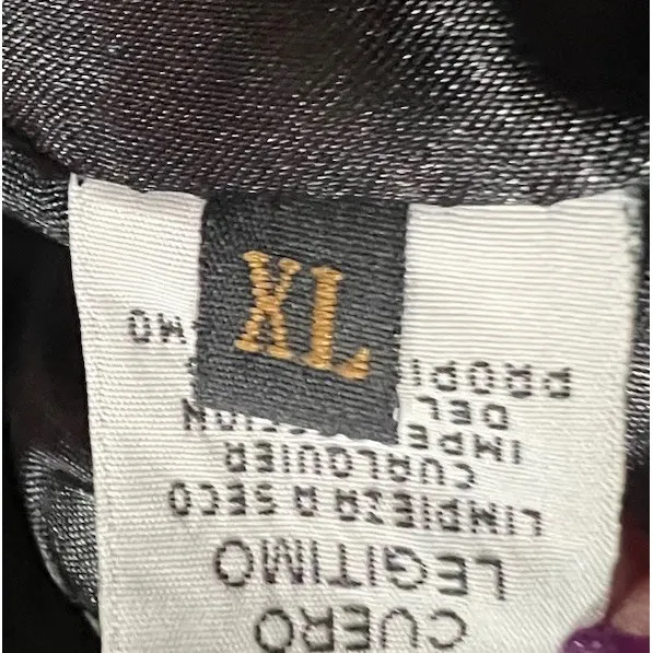 American Leathers Buenos Aires Genuine Leather Jacket Black XL Button Front Coat - Image 8