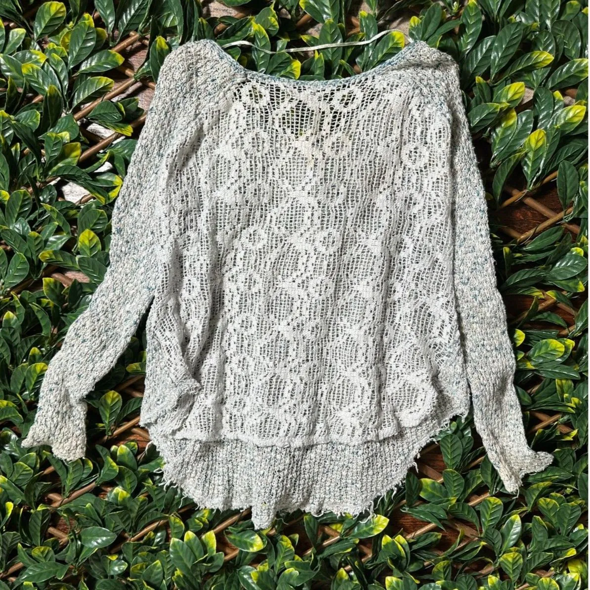 Free People Pullover Knit Crochet Boho Sweater Size S - Image 2