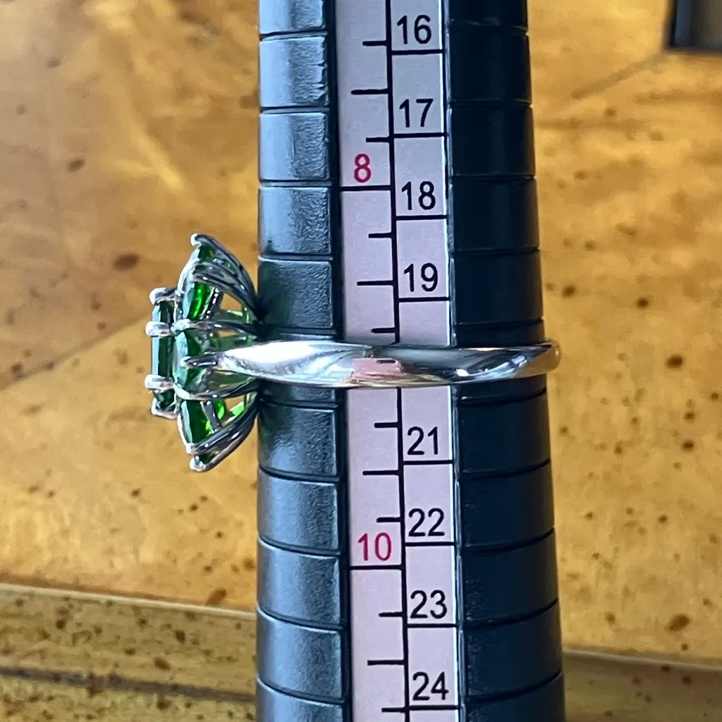 Natural Chrome Diopside Sterling Silver Ring Size 9 Green - Image 9