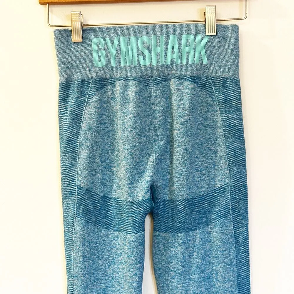 Gymshark Flex High Waist Leggings sz M Teal Blue Leggings - Image 4