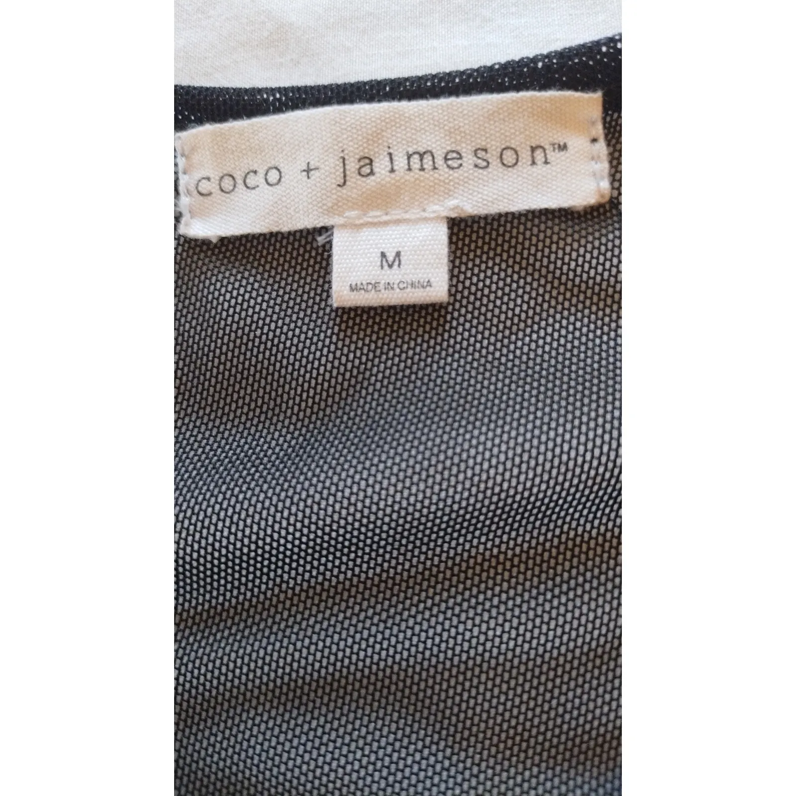 Coco + Jaimeson Women Sz M Black Mesh Dress Tunic Boho Embroidered UNLINED Size M - Image 7