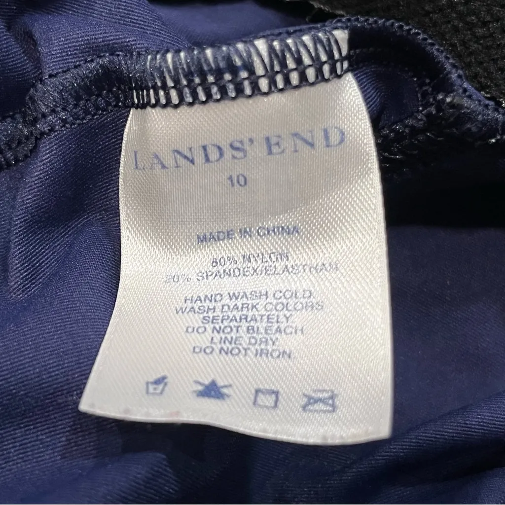 Lands’ End Navy Blue Underwire Tankini Swim Top size 10 - Image 5