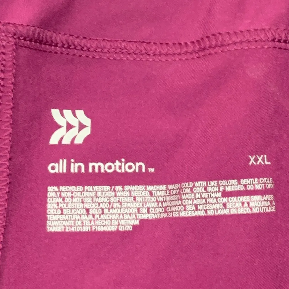 All In Motion Women's Active Shorts Running Workout Elastic Waist Maroon XXL - Image 4