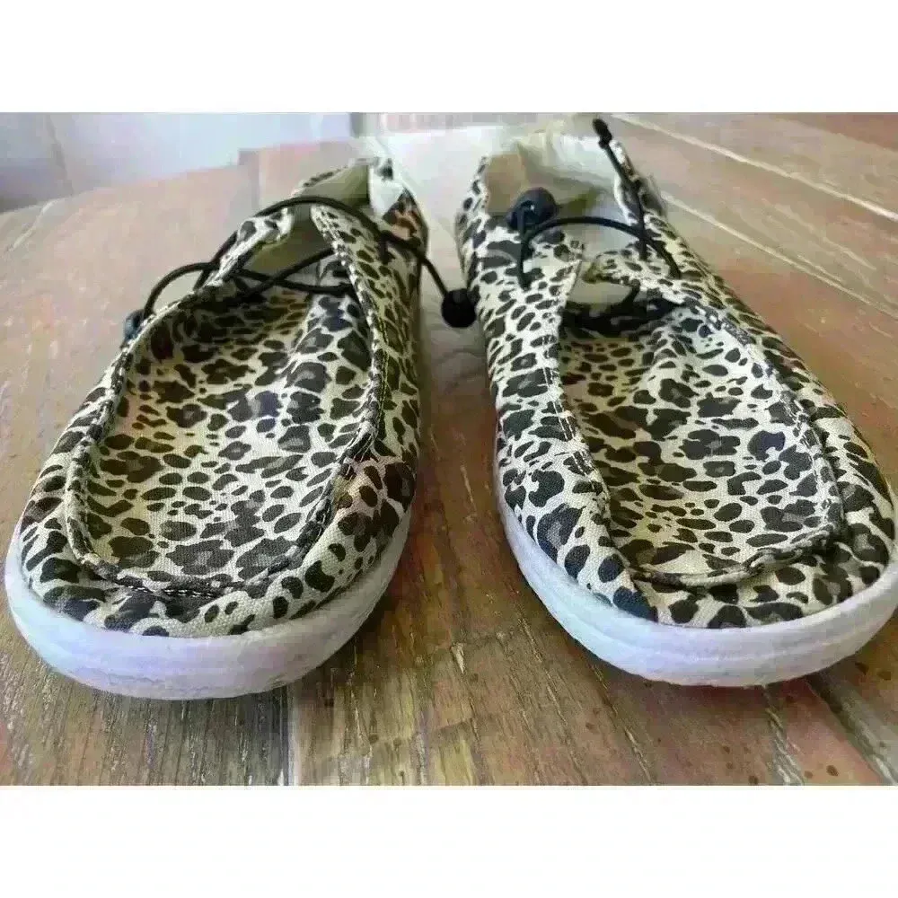 Corky's Kayak Leopard Slip On Women's Boat Shoe, size 8 Brown - Image 5