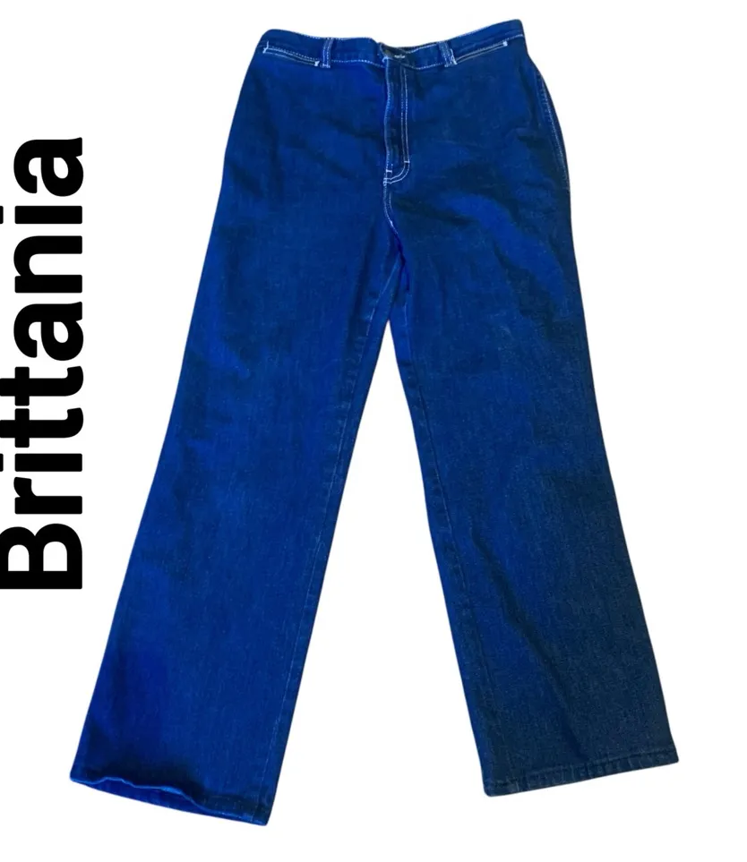 BRITTANIA Vintage Wise leg Trouser Jeans 15 1/2” waist Blue Size undefined - Image 2