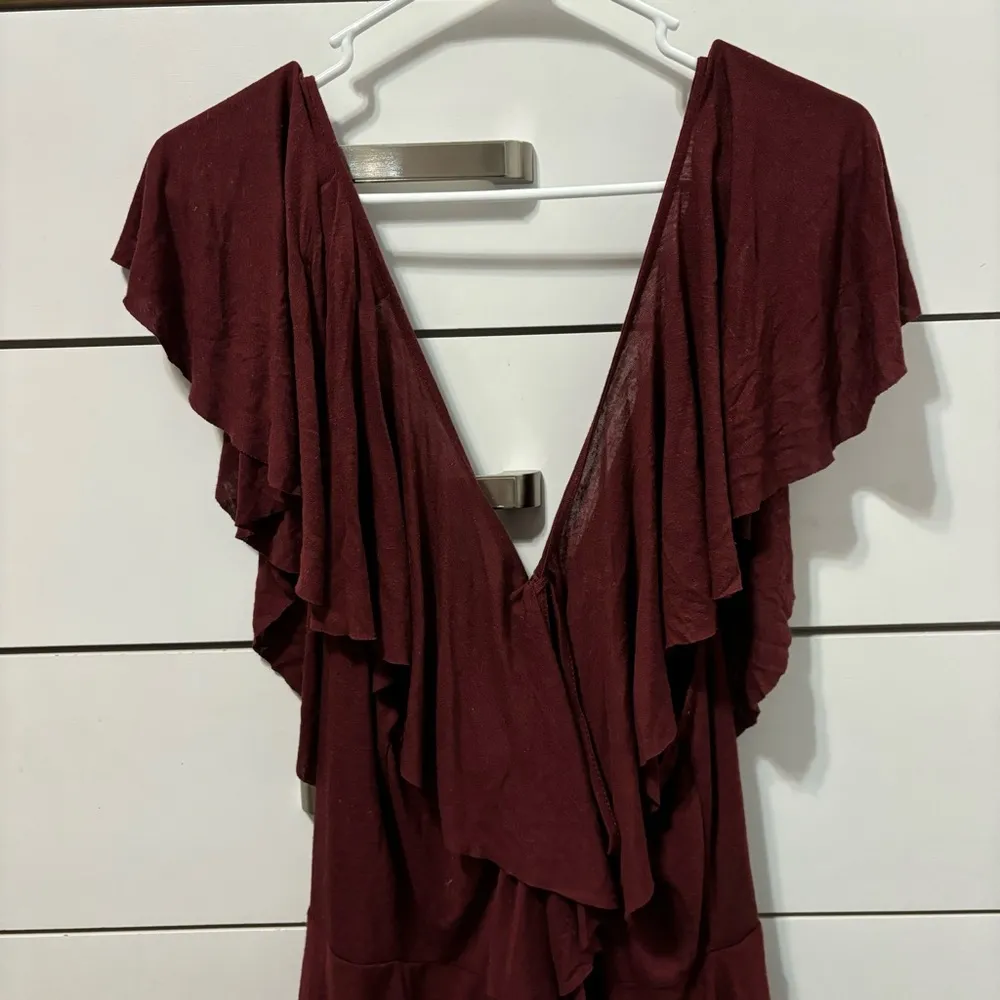 Free People Darling Mini Dress Maroon NWT - Image 9