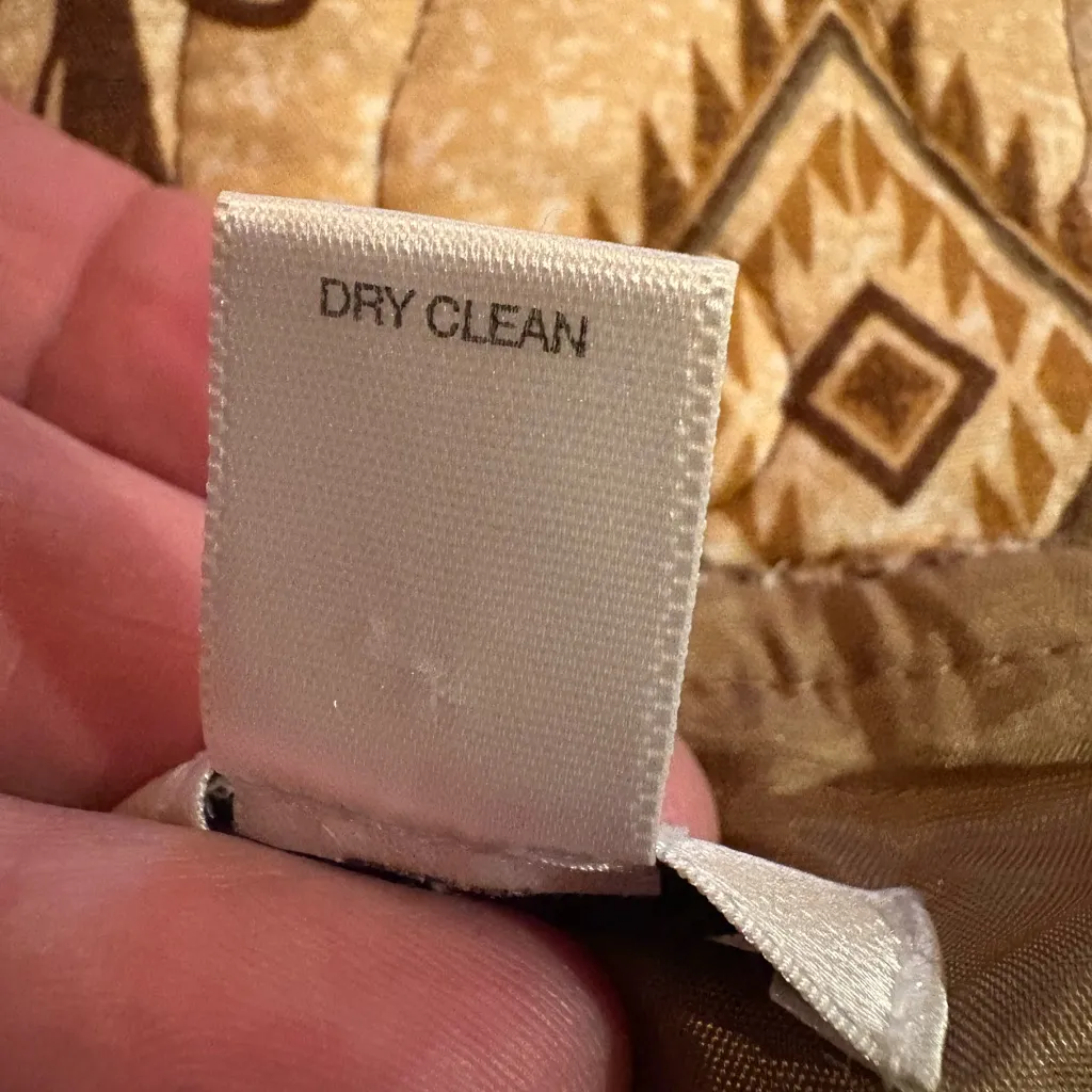 Ann Taylor LOFT a-line flounce skirt herringbone tweed pattern with fringe trim - Image 7