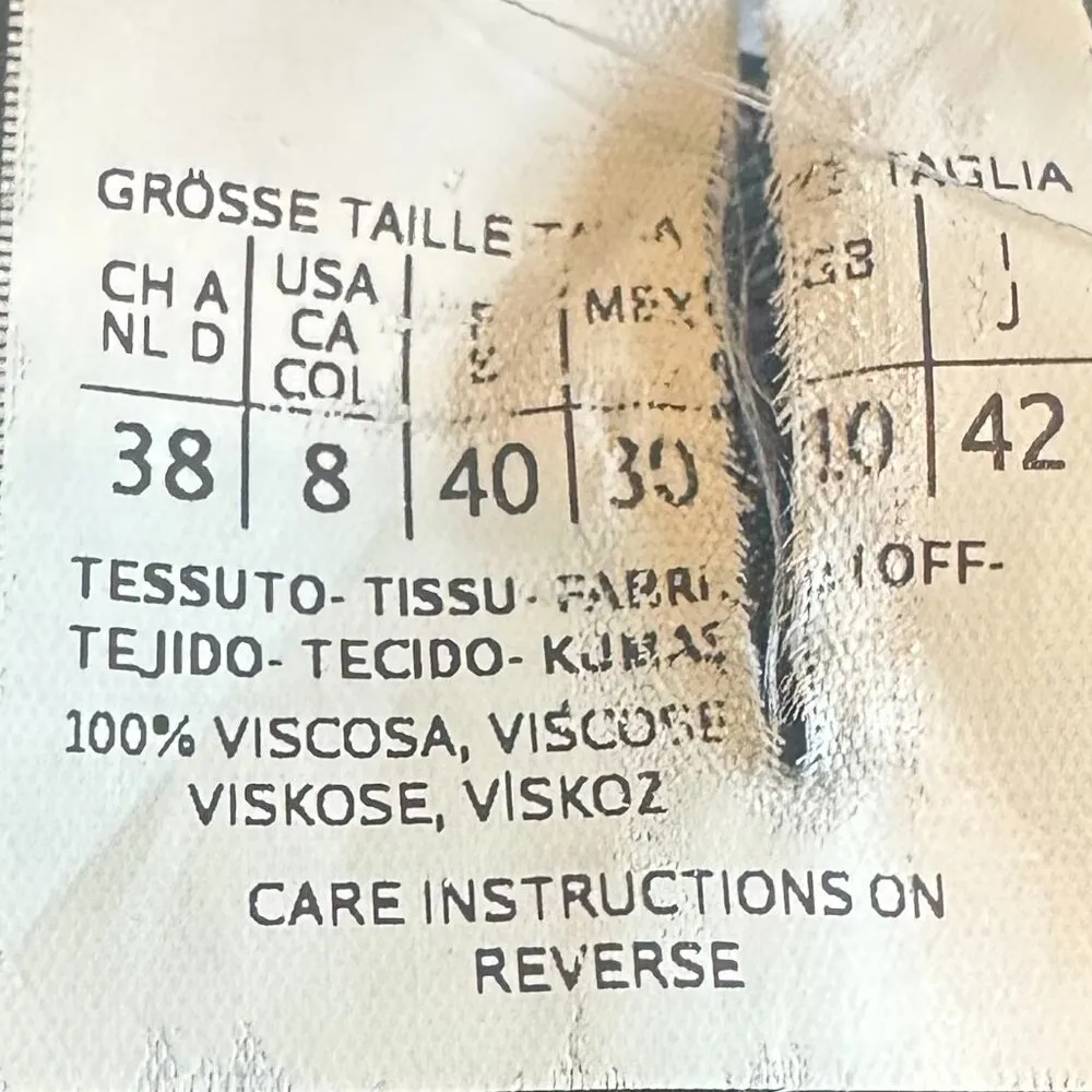 MaxMara Studio Striped Dress Crossover Retro Y2K 3/4 Sleeves Size 8 Women's - Image 13