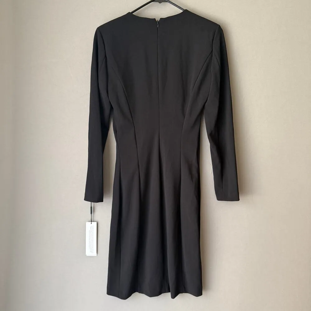 Calvin Klein sz 4 black jewel studded long‎ sleeve mini Dress NWT - Image 8