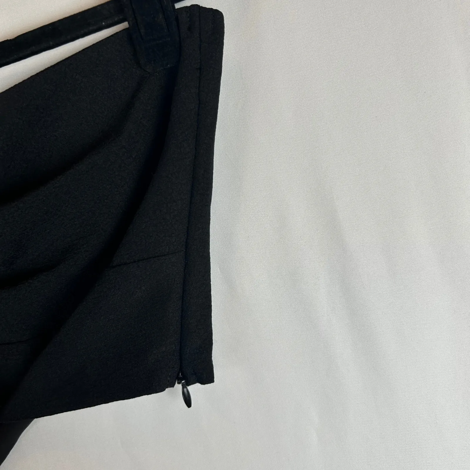 LE LIS COLLECTION Black Ruched Drawstring Bandeau Tube Crop Top S - Image 6