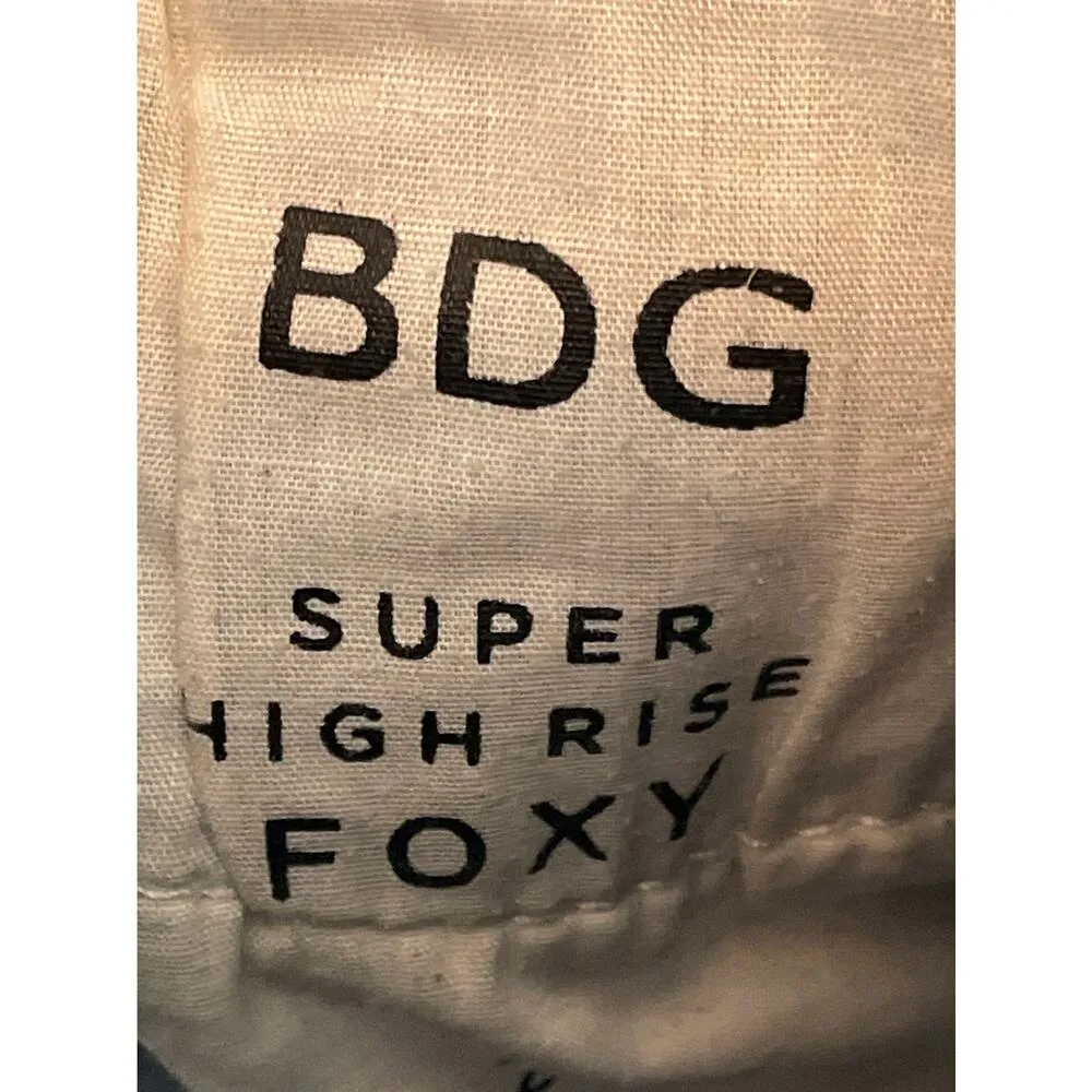 BDG Super High Rise Foxy Button Fly Cuffed Denim Jean Short Shorts 26w - Image 12