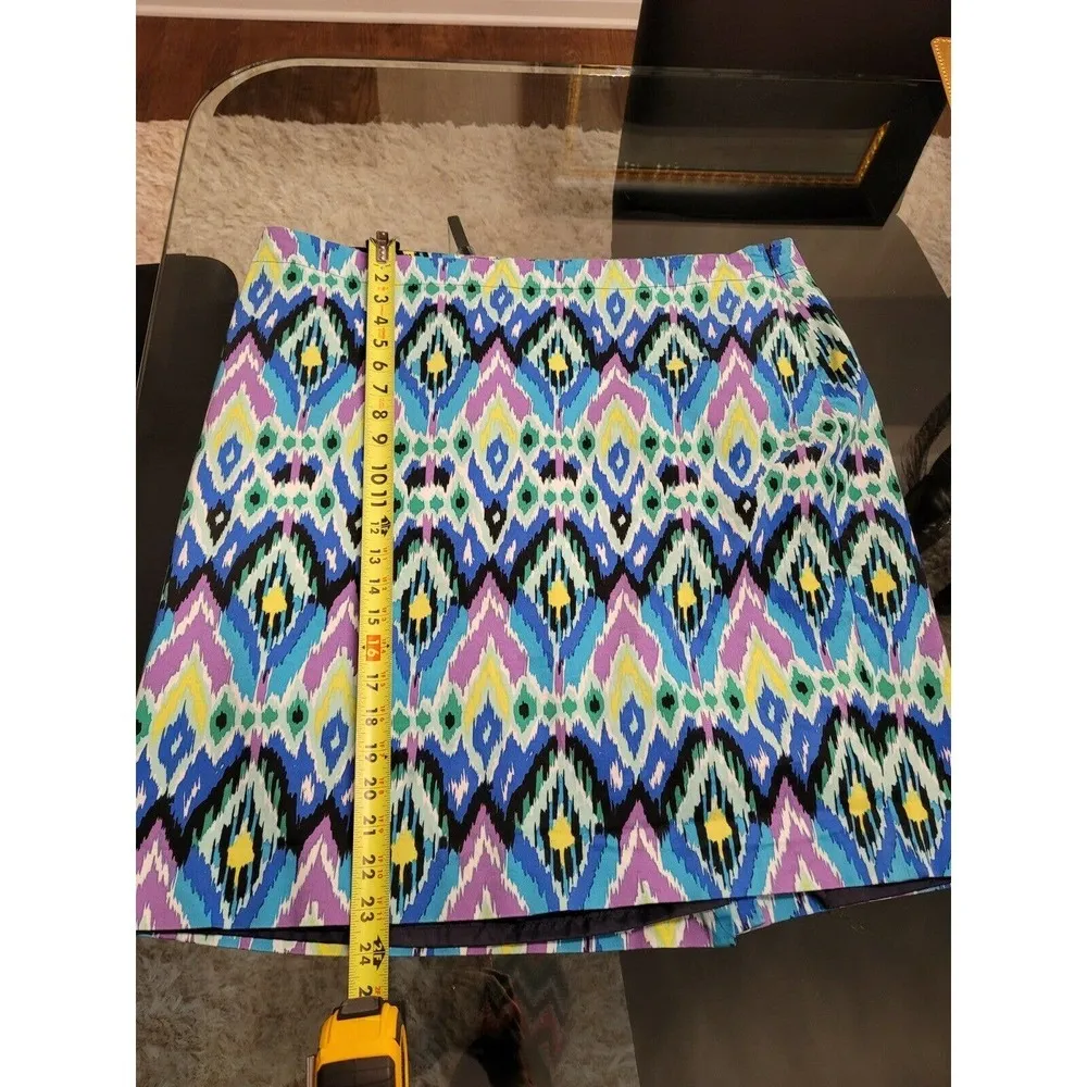 Jones New York Stretch Women Multicolor Cotton Blend Knee Length Skirt Size 18W - Image 8