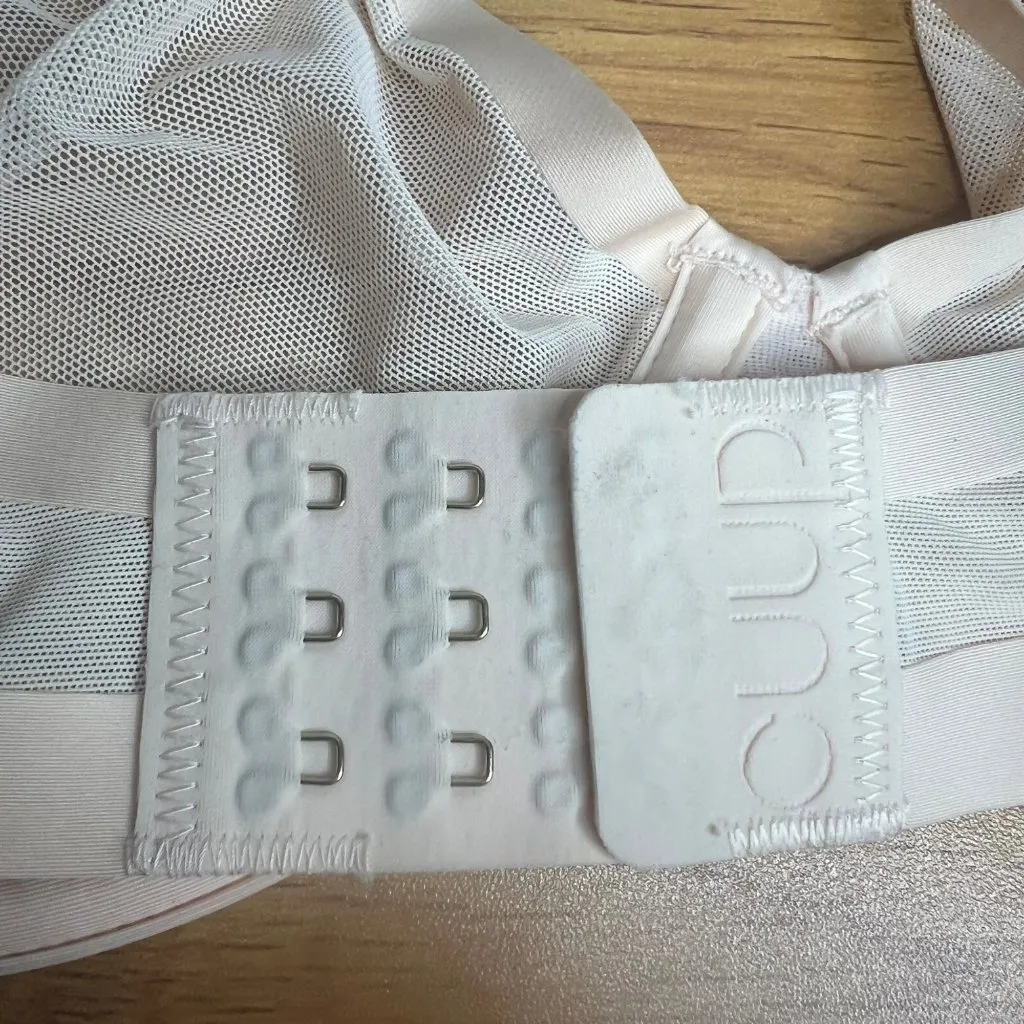 CUUP The Plunge‎ Mesh Bra Size 38E Sand Cream Beige Sheer Underwire - Image 7