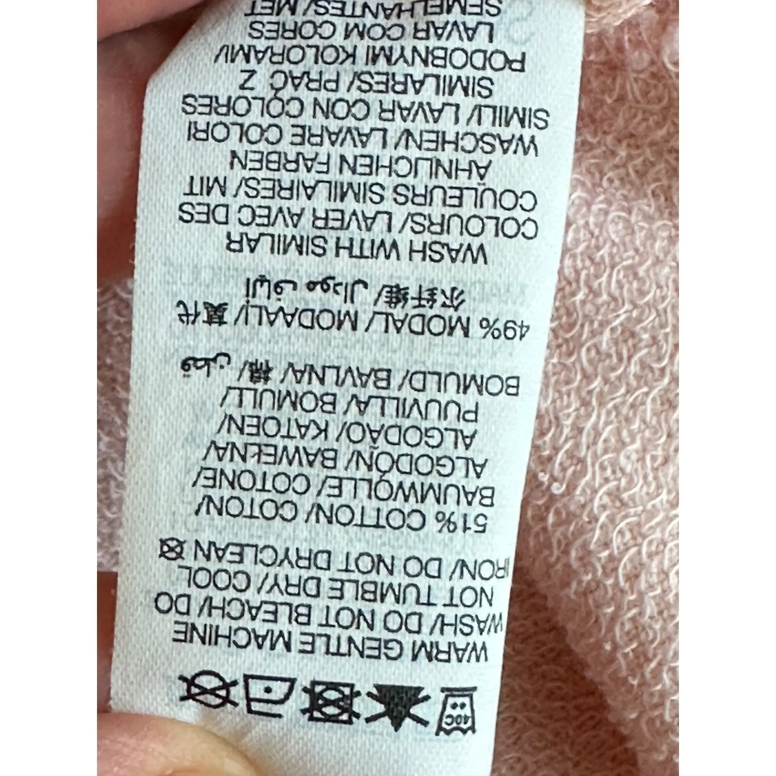 Sweaty Betty Cotton After Class Longline Sweatshirt Pastel Pink Size Sm - Image 5