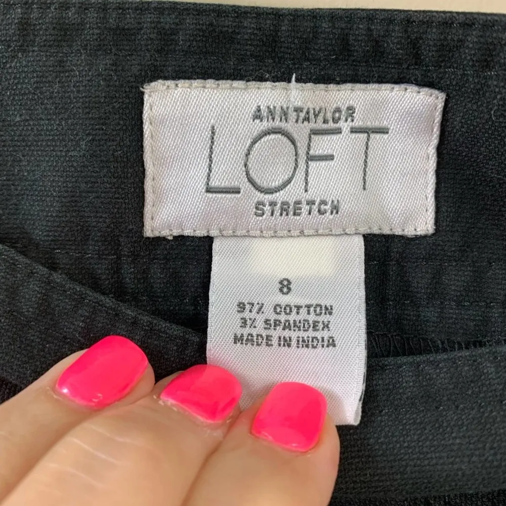 Ann Taylor LOFT Stretch Pleated Black Mini Skirt - Image 2