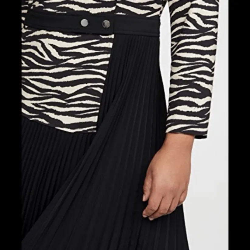 A.L.C. Zebra Print pleated Dress. S - Image 6