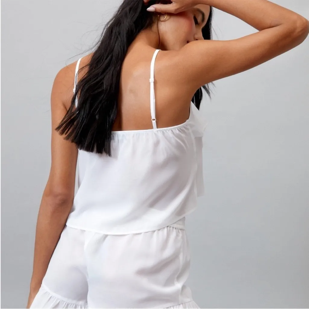 Nasty Gal White Georgette Ruffle Camisole Set - Image 10