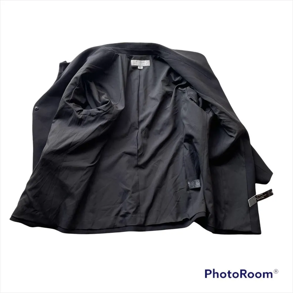 Tahari Arthur Levine ASL Blazer Jacket Black 14W Chiffon NWT Formal - Image 8