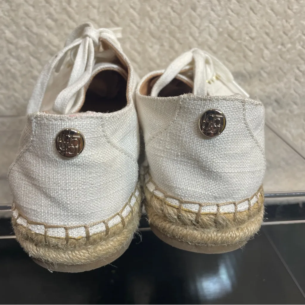 Liz Claiborne Leckie Espadrille Canvas Lace Up Sneaker Women Size‎ 8 - Image 4