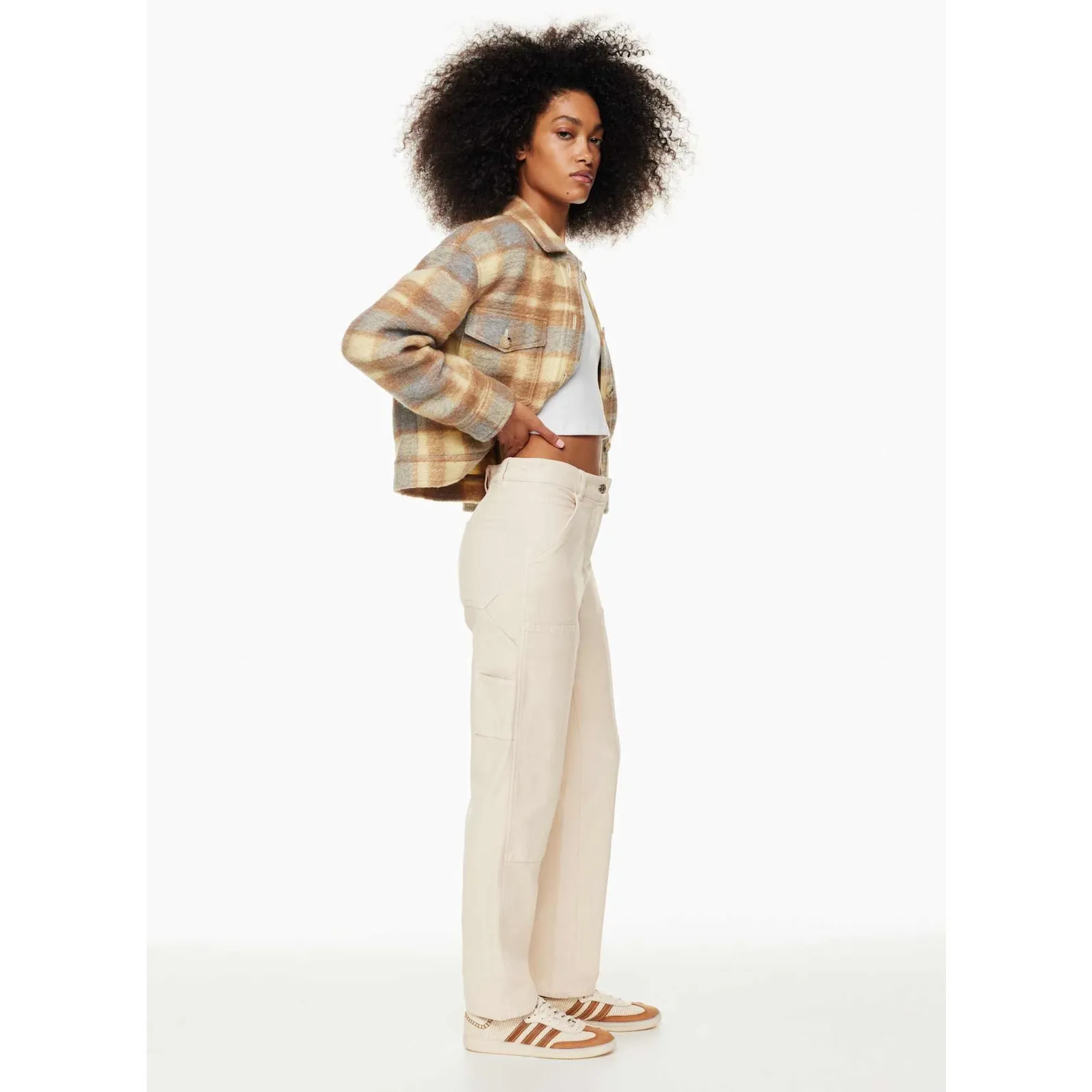 Wilfred Free Aritzia Brennan Birch Cream High Rise Utility Straight Leg Pants 2 - Image 3