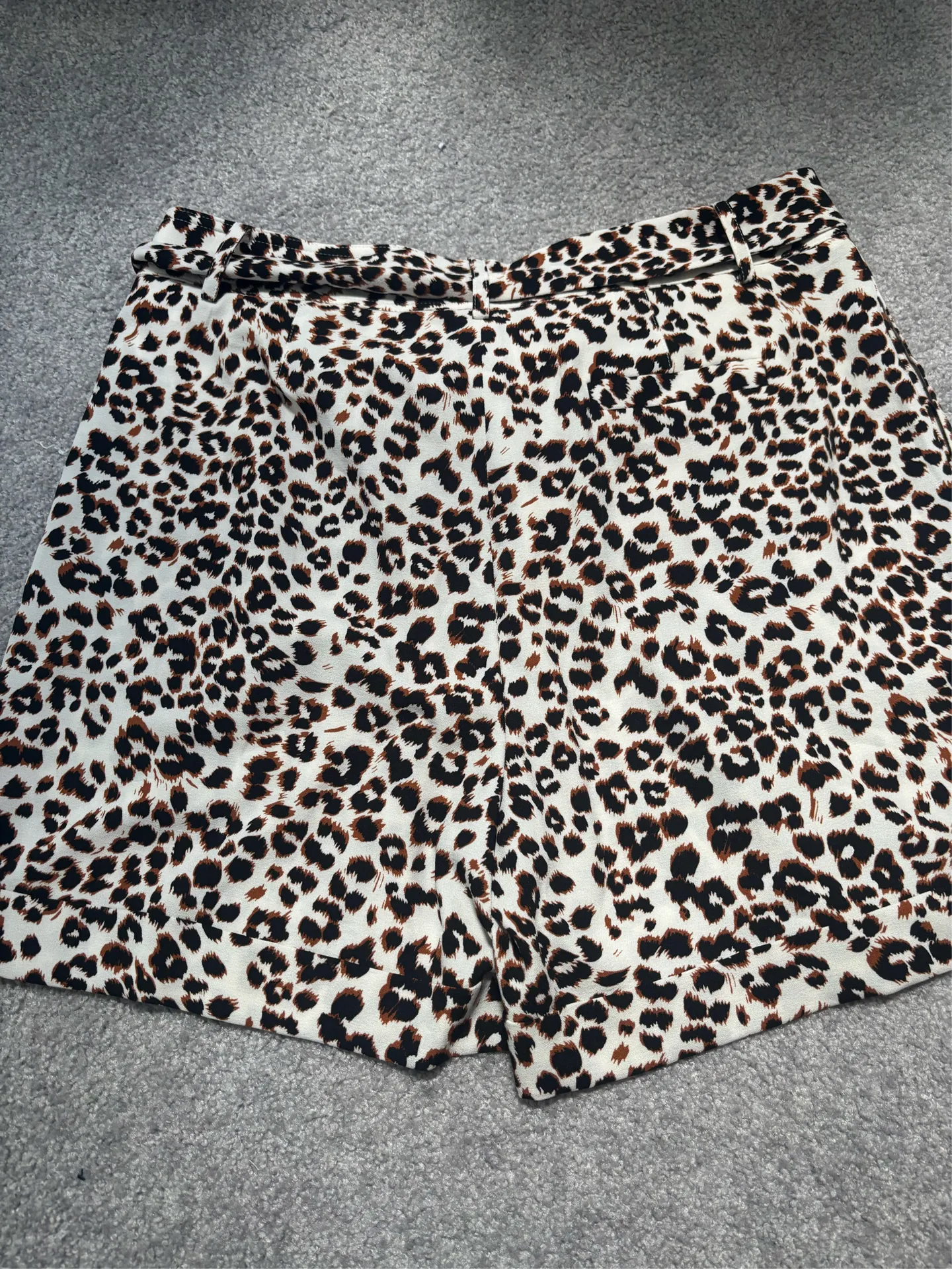 Bar III Animal Print High Waisted Shorts with Tie Belt - Image 6