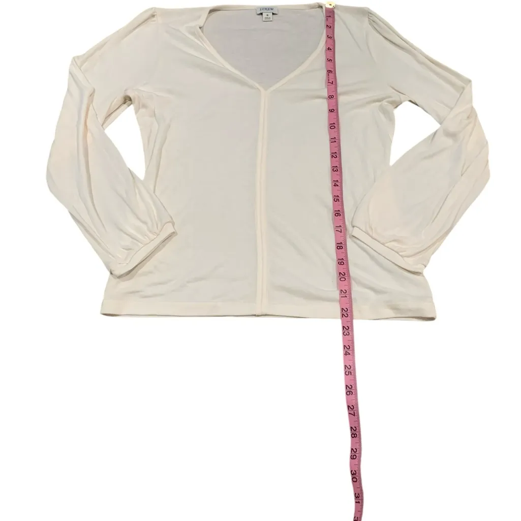 3/$15 J. CREW cream colored long sleeve top - Image 2
