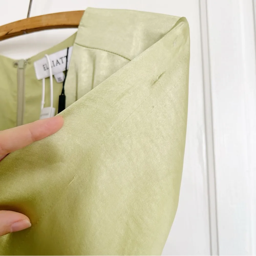 ELLIATT • Kai Maxi Dress in Avocado green satin gown bridesmaid formal - Image 10