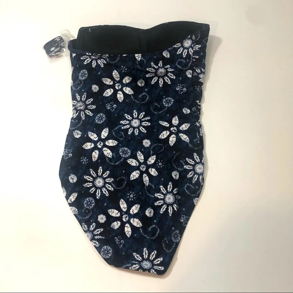 Bleu Rod Beattie floral shirred one piece swimsuit Size 10 - Image 5